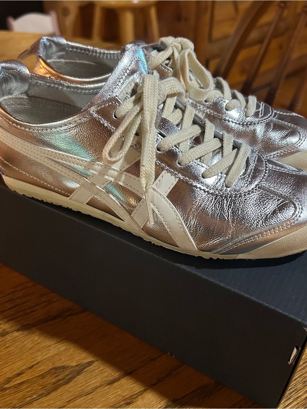 Onitsuka Tiger Mexico 66 Silver with Off White Accents - Picture 2 of 5